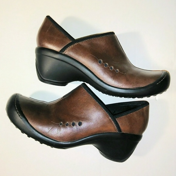 Clarks Shoes - ✨Privo by Clarks✨Clogs Leather Shoe Brown Slip On